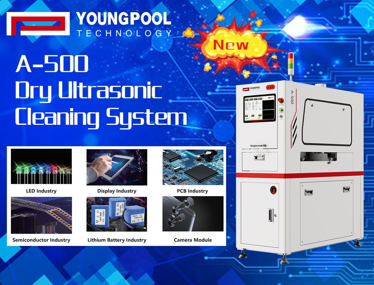 Neue Produkteinführung | A-500 Trocken-Ultraschallreinigungsmaschine: Revolutioniert die Reinigungsprozesse in der Elektronikfertigung und steigert den Branchenertrag